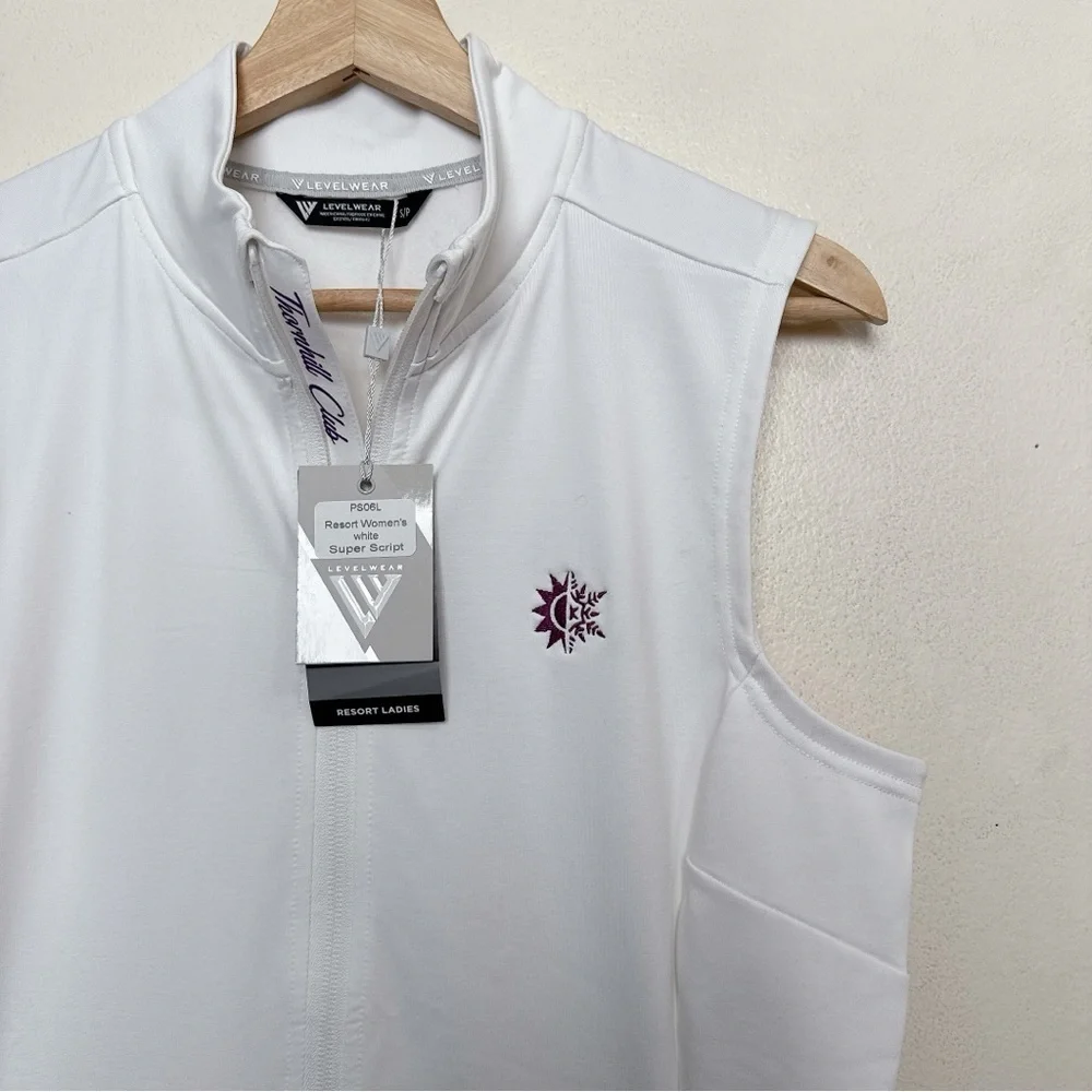 LEVELWEAR Womens Small Layer Resort White Golf Vest - Picture 5 of 12